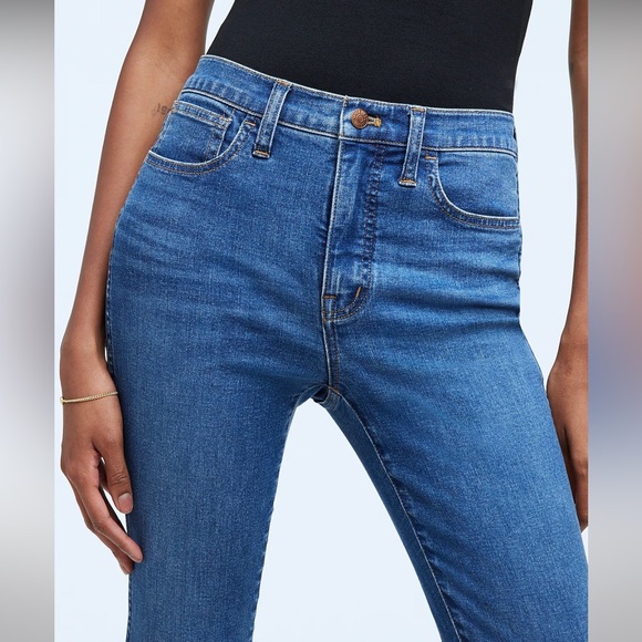 Madewell 10” high rise skinny ankle blue  jeans size 27 - Picture 4 of 11